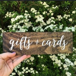 “Gifts and Cards” Wedding Reception Sign